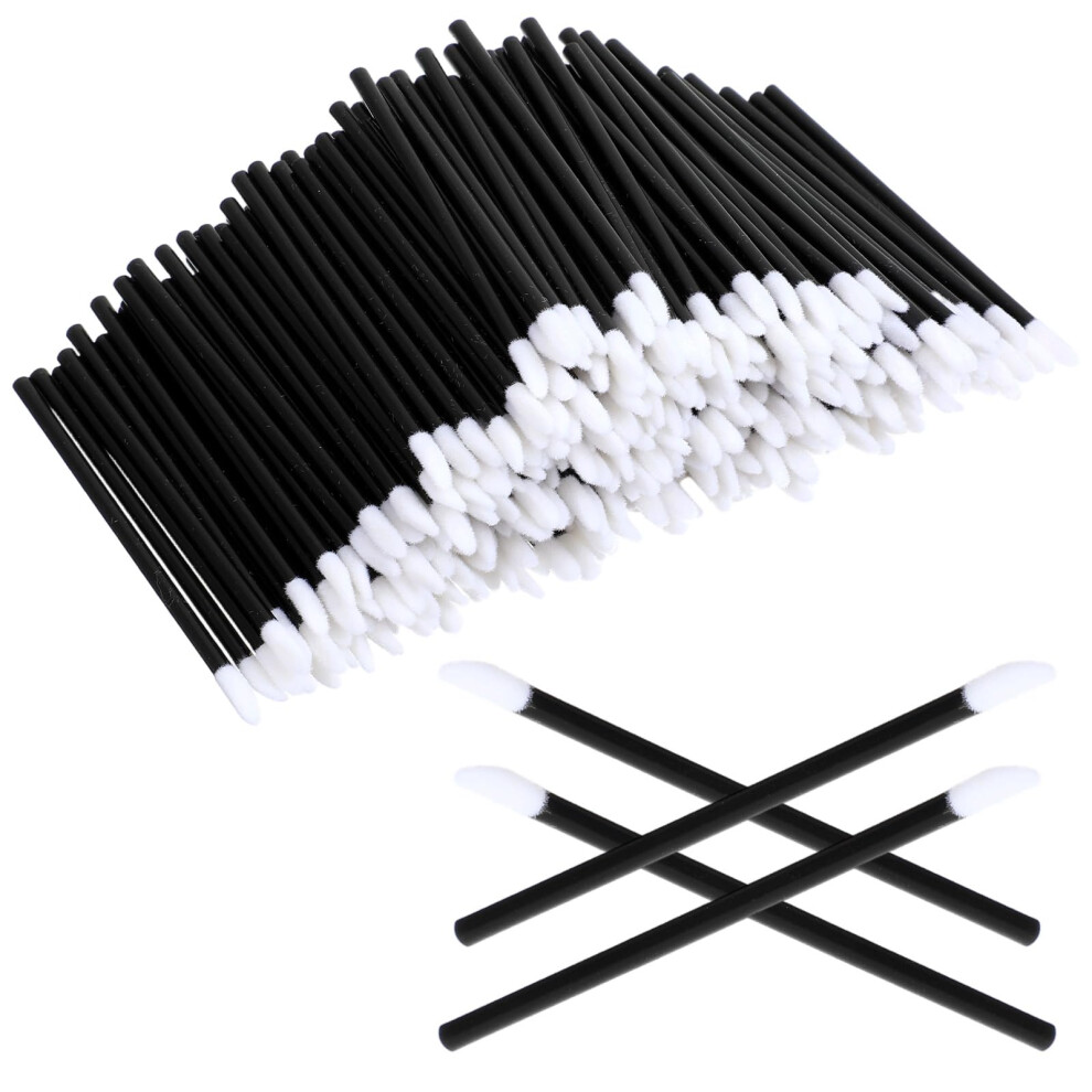 Tucnoeu Black 600Pcs Disposable Lip Applicators, Disposable Lip Wands Lipstick Applicator Disposables Lip Brushes Lip Gloss Wands Cosmetic Brush Tool