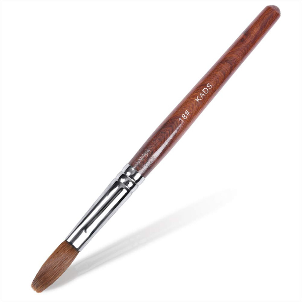 Kads Red Kolinsky Sable Acrylic Nail Art Brush Wood Pen Nail Brush For Nail Art Manicure Tool (18#)