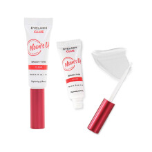 NOON'S UP Lash Glue: Waterproof 24 Hour Long-Lasting Eyelash Glue for False Lashes, Super Strong Hold, Sensitive Eyes - 0.14oz (Clear)