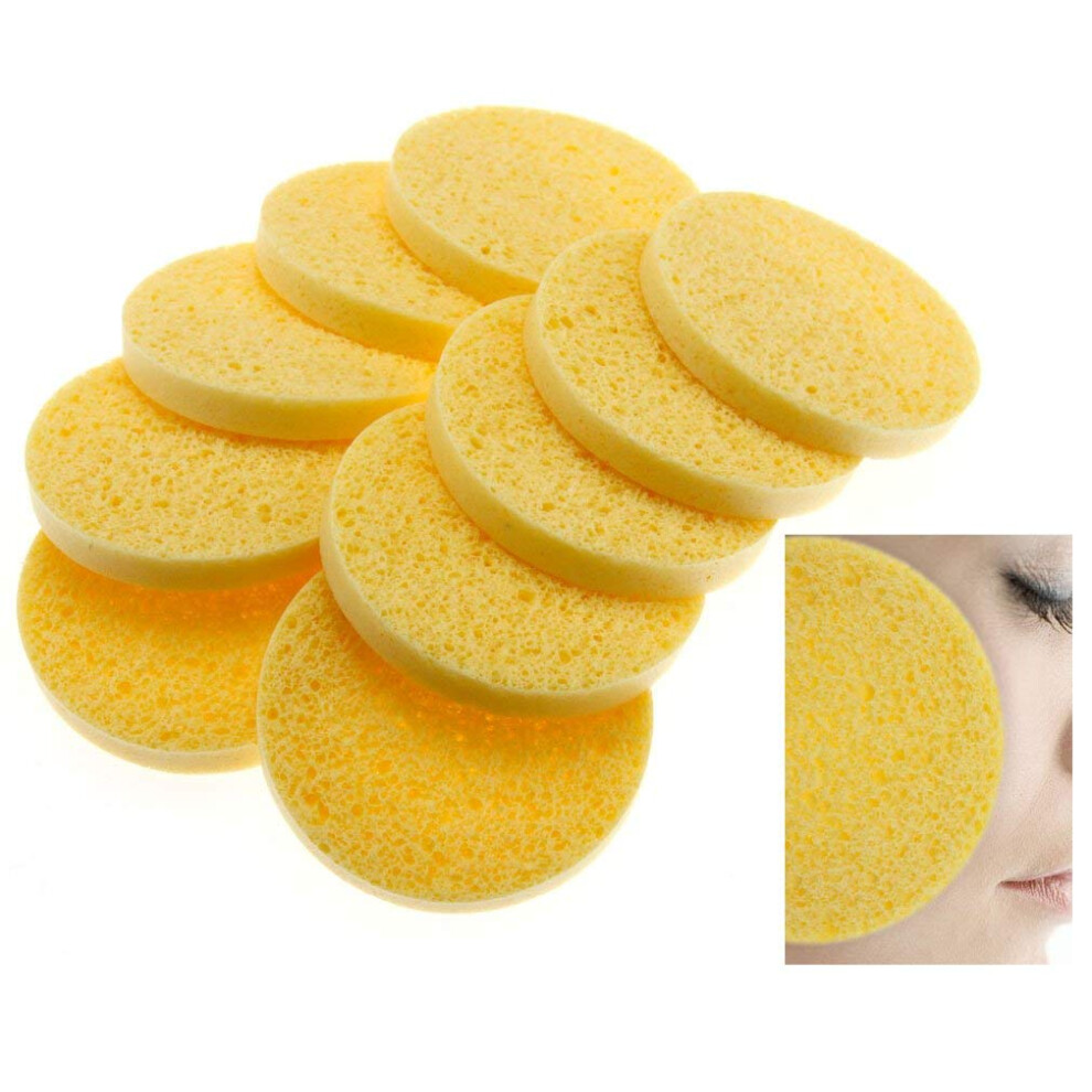 Liandasheng New 10 X Cellulose Facial Sponges Natural Facial Cleansing Sponge Face Sponge
