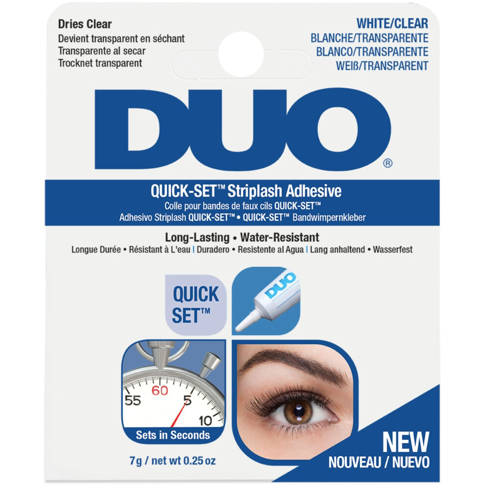 Duo Quick-Set Striplash Adhesive | Strong Eyelash Glue With Lightweight Formula | Professional Lash Glue For Eyelash Extensions, Cluster Lashes, &