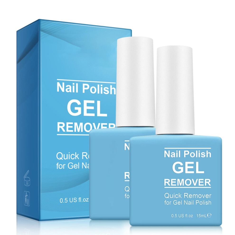 Ifudoit Gel Nail Polish Remover 2 Pack, Professional Nail Varnish Remover, Easily & Quickly Remove Soak Off Gel Polish, Doesn't Hurt Nails, For Uv Plastic