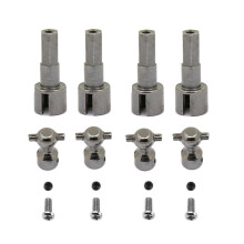 4 Set Metal Front Axle Drive Shaft CVD Wheel Axle Cup for WPL C14 C24 C34 B14 B24 B36 MN D90 MN99S RC Car Upgrade Parts