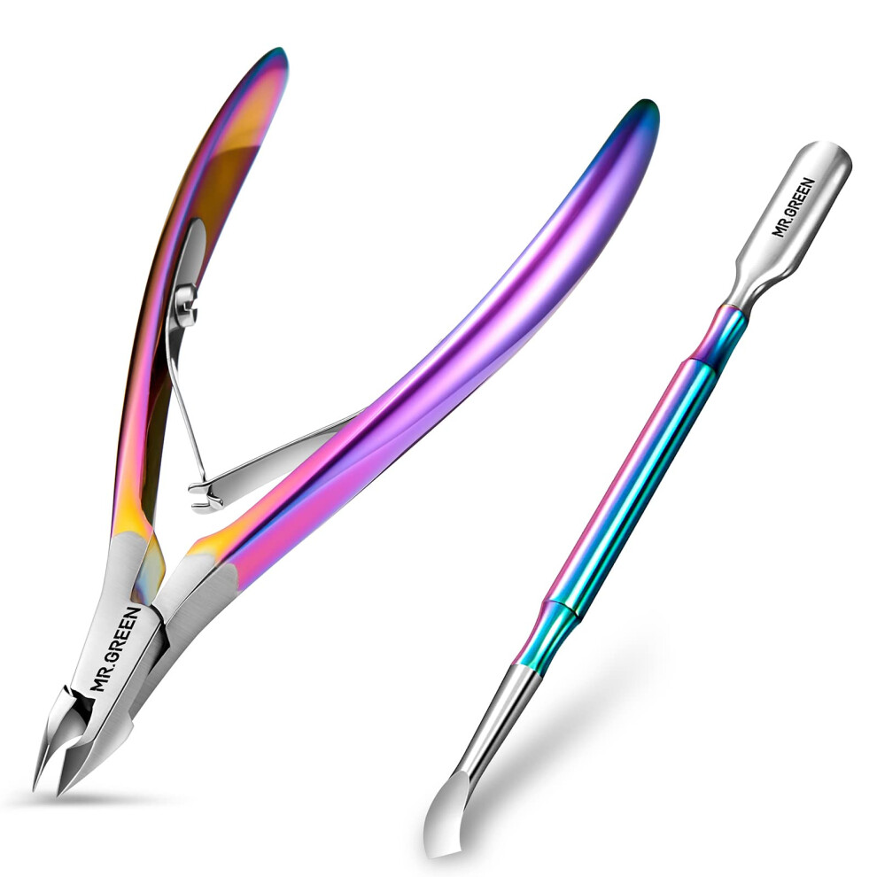 Cuticle Trimmer With Cuticle Pusher,Cuticle Nipper Professional Stainless Steel Cuticle Cutter,Sharp Durable Pedicure Manicure Tools For Fingernails 5051225948887