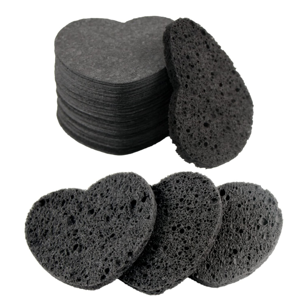 Spunspon 50-Count Facial Sponges Compressed, 100% Natural Cellulose Face Sponge Professional Cosmetic Spa Sponges For Face Cleansing, Exfoliating Mask, Makeup