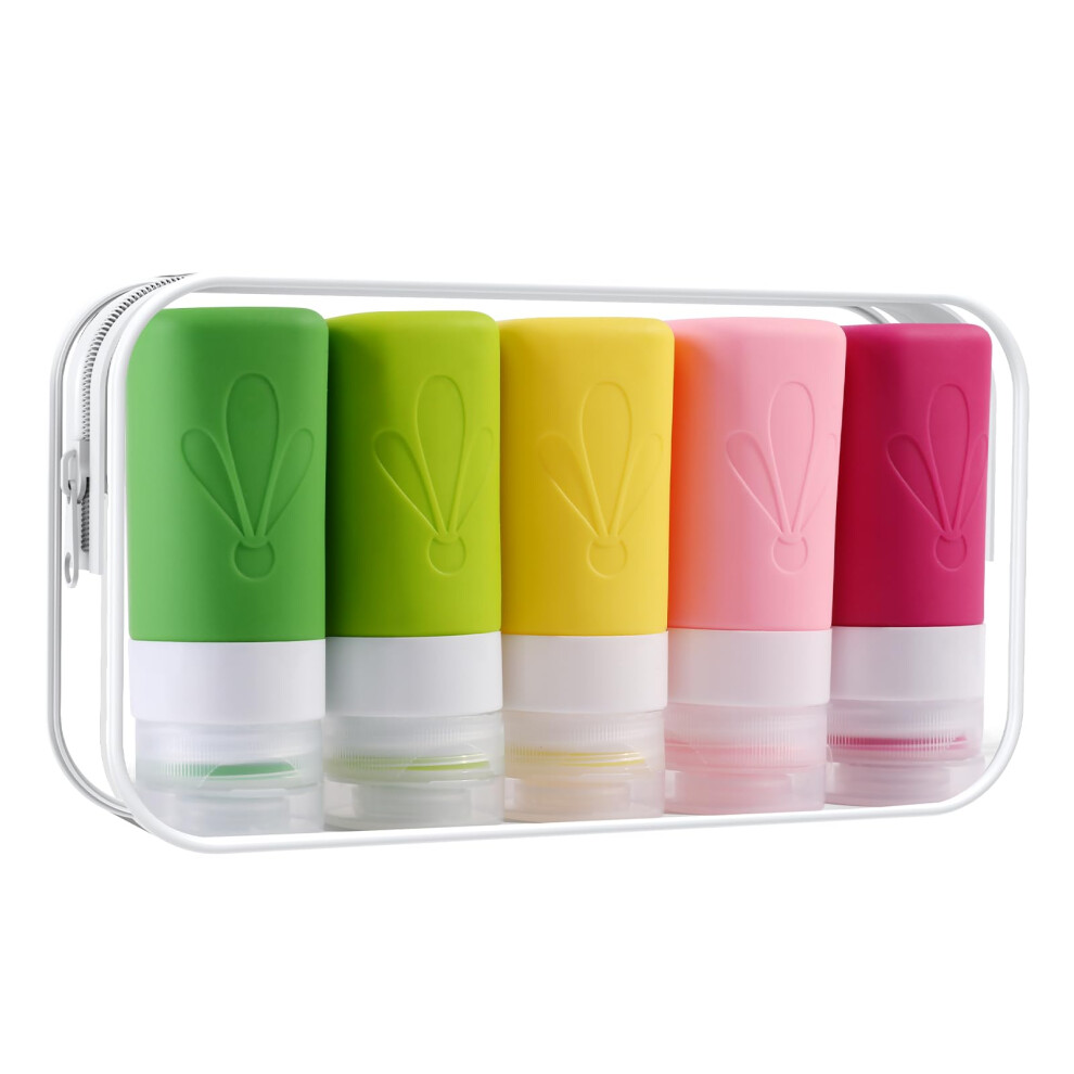 Insfit Travel Bottles For Toiletries, Caa Approved 60Ml Travel Size Containers, Bpa Free Leak Proof Squeezable Silicone Tubes For Shampoo Conditioner