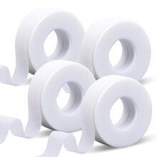 Lash 4 Rolls Tape for Lash Extensions - Micropore Silicone Sensitive Breathable Waterproof Gel Tape White*4 (0.49inch x 15.7 Yards)