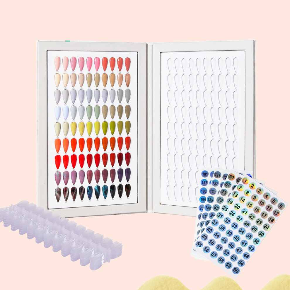 Acycoin2a Ã£Â¦Â¤ Acycoin2a Nail Colour Display 180 Designs And 240 Nail Tips (Style A)
