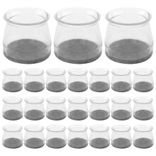 24 PCS Chair Leg Floor Protectors with Bottom Round Silicone Chair Leg Caps for Mute Furniture Moving High Elastic