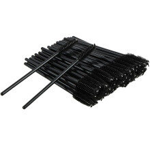 BUTBU 50Pcs Disposable Eyelash Brushes, Mascara Wands, Portable Eyebrow Spoolie Castor Oil Brush, Eye Lash Applicator Brushes, Makeup Tools for