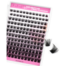 FADLASH 0.07mm D Curl 8-16mm Mixed Length Beginner Friendly Soft Wispy Cluster Lashes DIY Eyelash Extensions