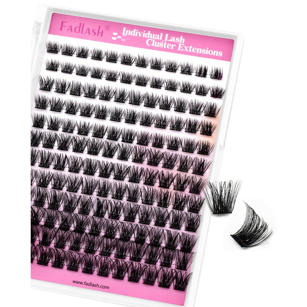 Fadlash 0.07Mm D Curl 8-16Mm Mixed Length Beginner Friendly Soft Wispy Cluster Lashes Diy Eyelash Extensions