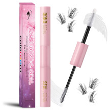 Eyelash Glue Bond and Seal Lash Glue 2 in 1 for Individual Cluster DIY Eyelash Extensions Super Strong Hold Eyelashs Adhesive White Lashes Glues Clear