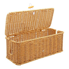 Cable Management Box, Handwoven Cord Box Cable Organizer Boxes with Lid for Desk, Floor, Office, Living Room