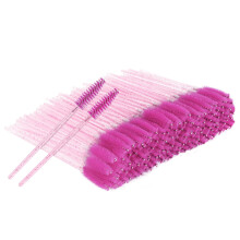 BUTBU 100PCS Disposable Eyelash Brushes, Portable Eyebrow Spoolie Castor Oil Brush, Mascara Wands, Eye Lash Applicator Brushes, Makeup Tools for