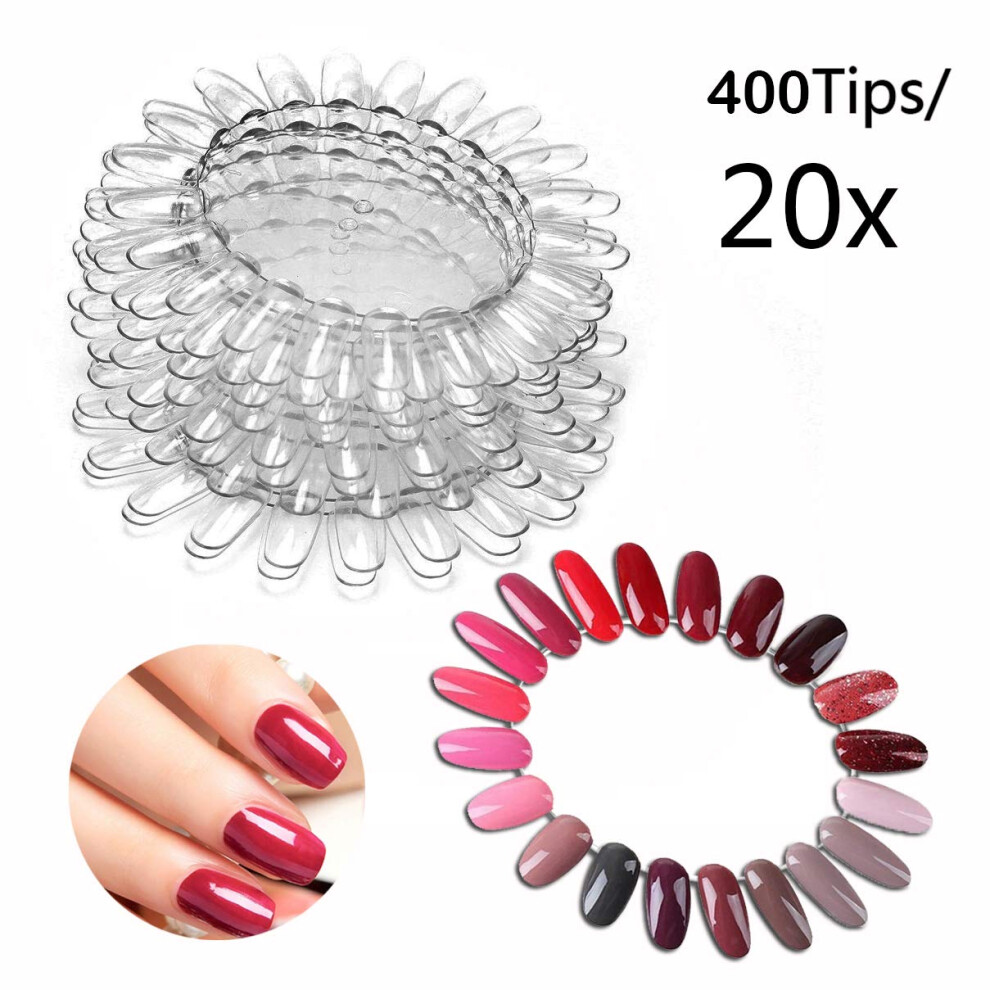 Stay Gent 400 Tips Transparent Nail Art Tips Nail Polish Swatch Sticks For Display And Practise