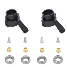 Kit de Copa de DireccióN de Metal para WPL C14 C24 C34 C44 B14 B1 B16 B24 B36 MN D90 D91 MN99S Piezas de AutomóVil RC, Negro