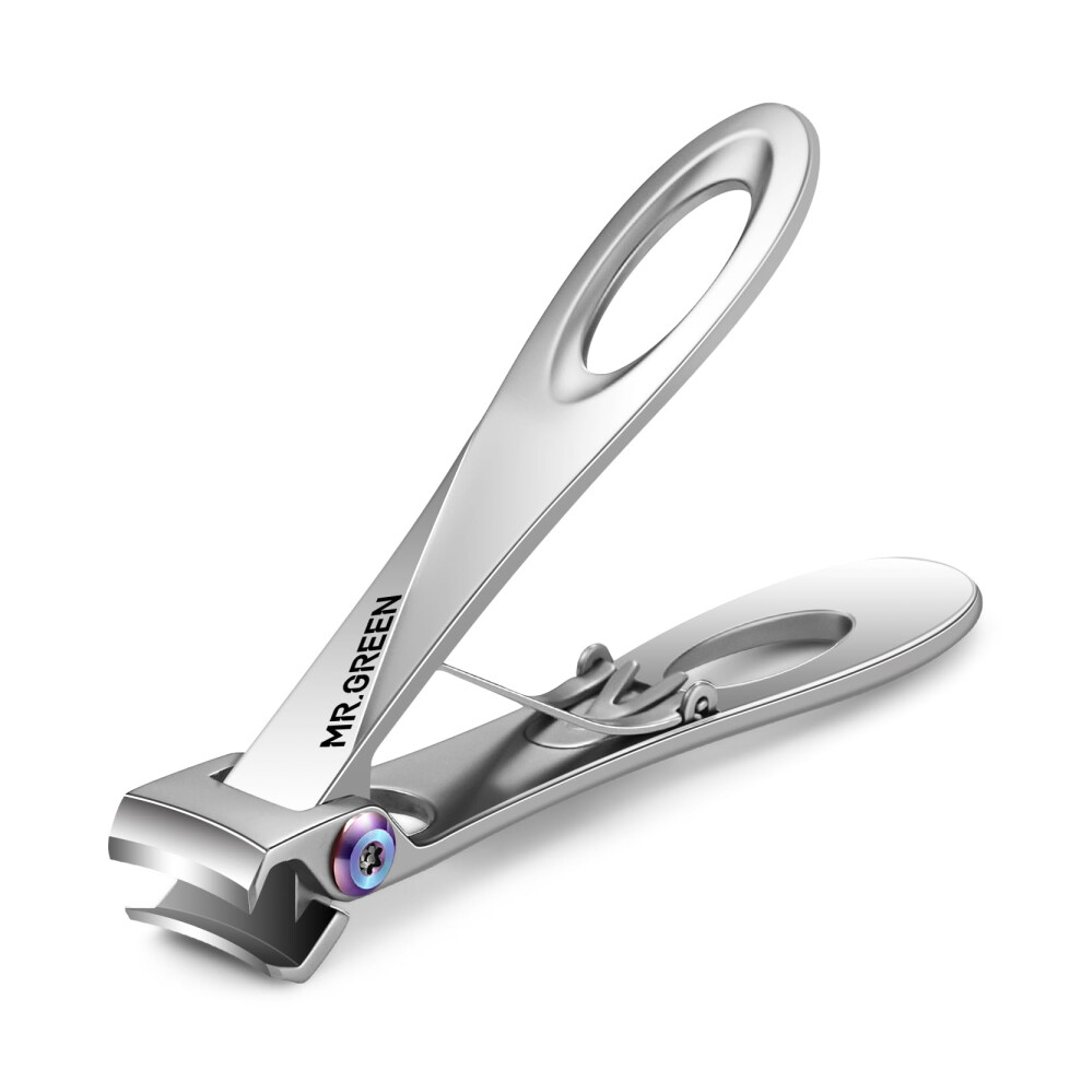 Mr.green Nail Clippers Wide Jaw Opening Stainless Steel Fingernail Clipper Thick Hard Toenail Cutter Manicure Scissors Tools (Nail Clipper (Medium))