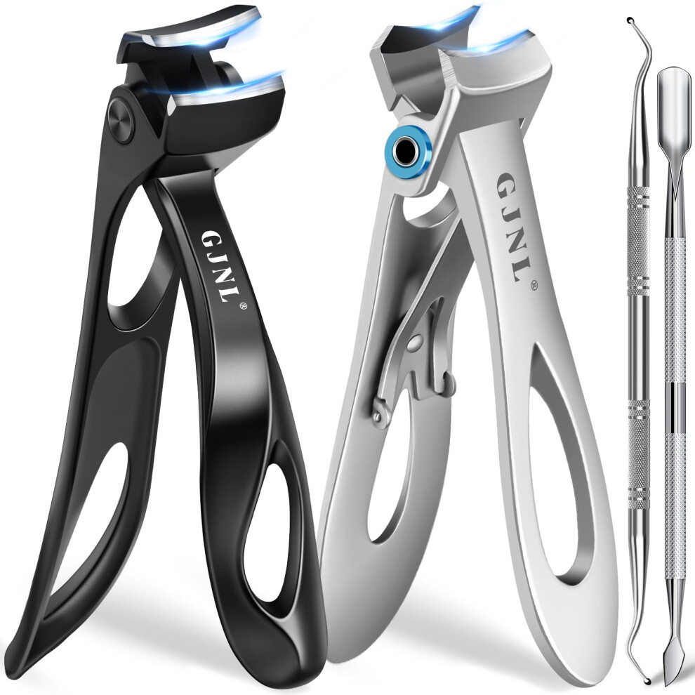 Gjnl Toenail Clippers For Thick Nails For Seniors, 2026 Angled Head Large Toe Nail Clippers, Heavy Duty Fingernail Clippers With Wide Opening Nail Cutter