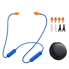 Work Earbuds Noise Reduction Ear Plugs, Wireless Neckband Headphones with Mic, Hearing Protection