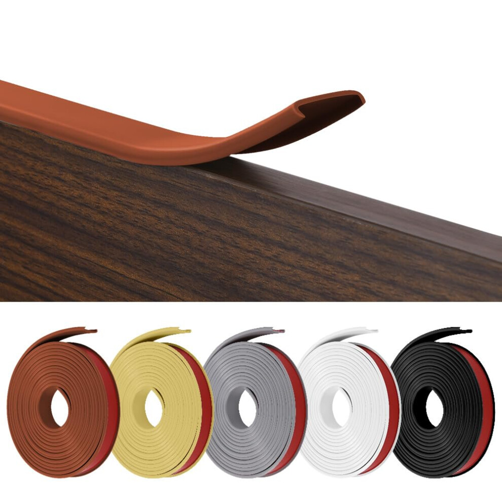 Flintronic 3M*12Mm U-Shape Flexible Furniture Edge Banding, Baby Safty Baby Edge Protector, Self Adhesive Tpe Wood Edging Tape, Diy Furniture Edge