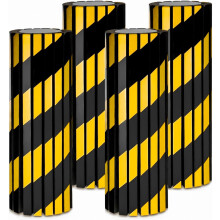 Elsjoy 4 Pack Garage Wall Protector, Foam Bumpers Protectors with Yellow and Black Colour, Wall Column Corner Protectors, Safety Warning Bumper Pad