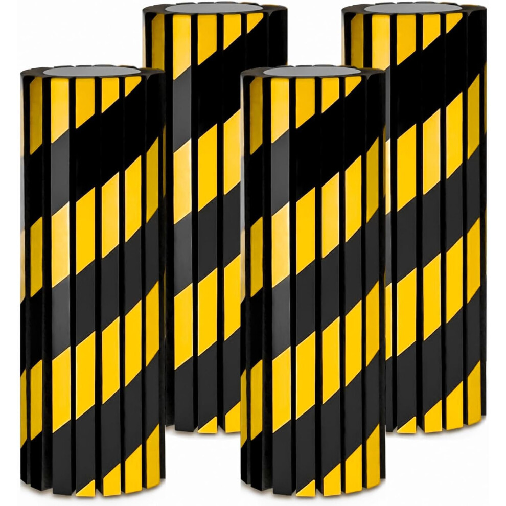 Elsjoy 4 Pack Garage Wall Protector, Foam Bumpers Protectors With Yellow And Black Colour, Wall Column Corner Protectors, Safety Warning Bumper Pad
