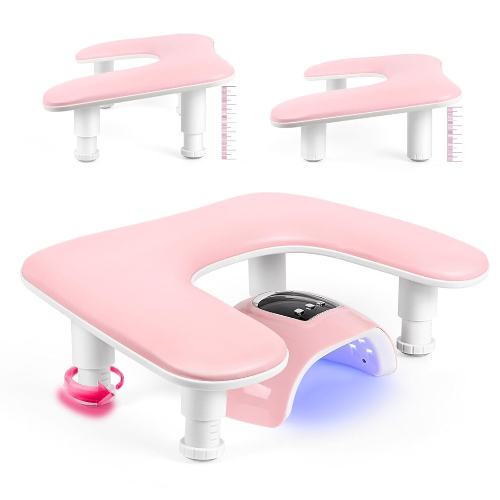Lionvison Pink U Shaped Nail Arm Rest For Hand : Hand Rest For Nails - Manicure Hand Rest For Nail Art Lovers Nail Art Salon For Beginners Professional