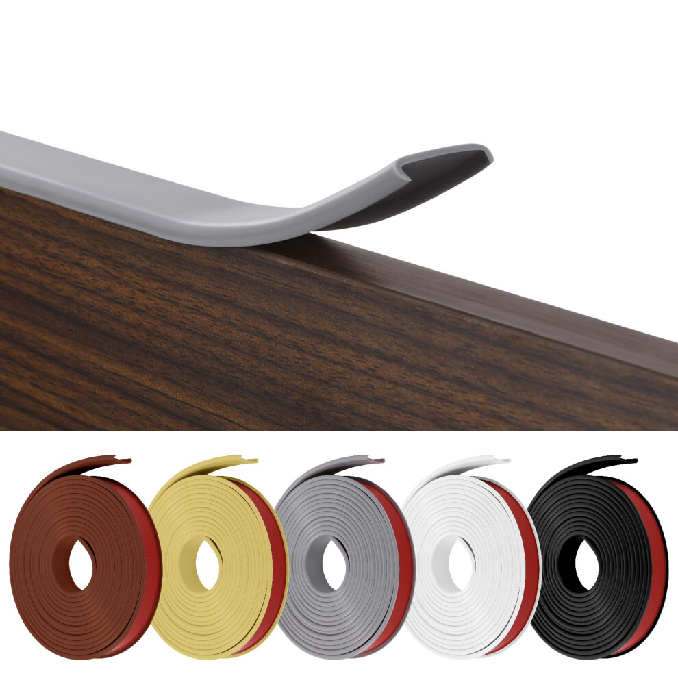 Flintronic 5M*22Mm U-Shape Flexible Furniture Edge Banding, Baby Safty Baby Edge Protector, Self Adhesive Tpe Wood Edging Tape, Diy Furniture Edge