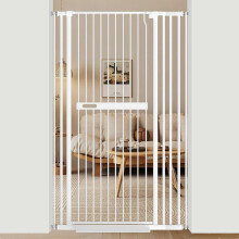 Xifamniy 61.02" Extra Tall Cat Gate Wide Pressure Mounted Auto Close Extra Wide Dog Gate Metal Dog Pet Cat Tall Gates for Doorways