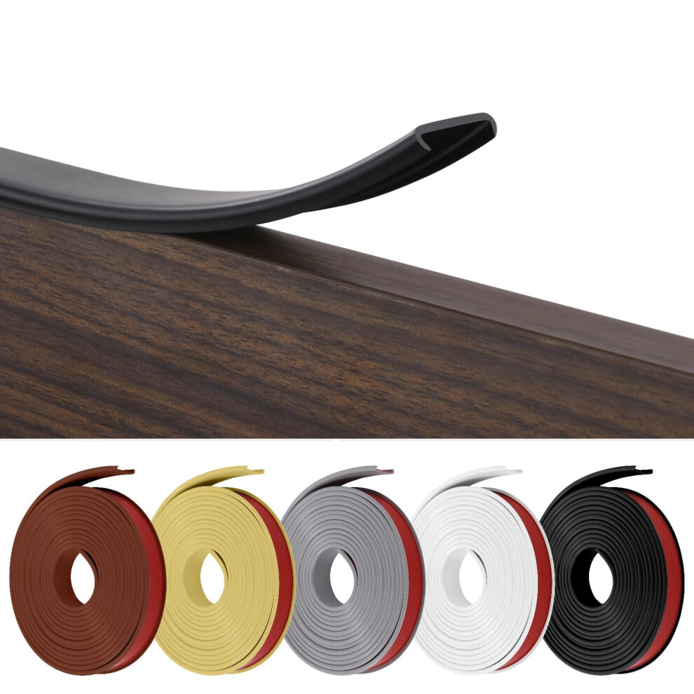 Flintronic 10M*18Mm U-Shape Flexible Furniture Edge Banding, Baby Safty Baby Edge Protector, Self Adhesive Tpe Wood Edging Tape, Diy Furniture Edge