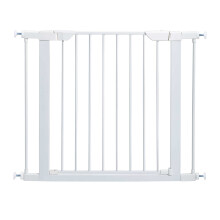 75.9cm High Walk-thru White Steel Pet Gate, Expands to 96.5cm Wide, Includes 7.6cm Extensions