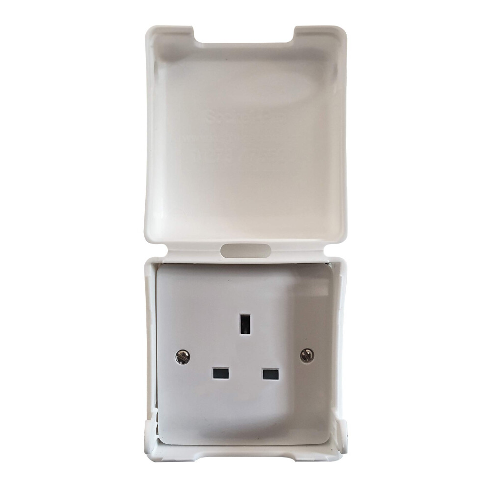 Babysecurity Electric Plug Socket Cover (1 Pack, Single) Prevents Tampering Accidents, Ideal For Home, School And Nurseries - White Uk 3 Pin Plug