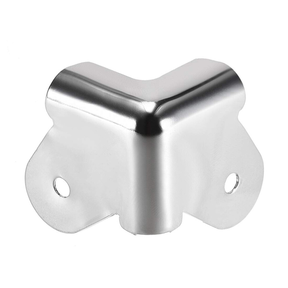 Speaker Corner Protectors Cabinets Edge Corner Speaker Stackable Guard Wrap Angle 1.4 Inches Case Protection 8Pcs Silver Sourcing Map