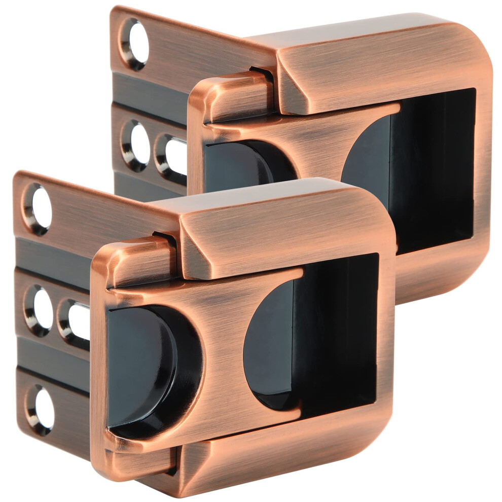 Upgraded Door Reinforcement Lock (2-Pack), Child Proof For Kids Safety, Easy To Install Alloy Lock For Inward Swinging Door - Bronze Czu