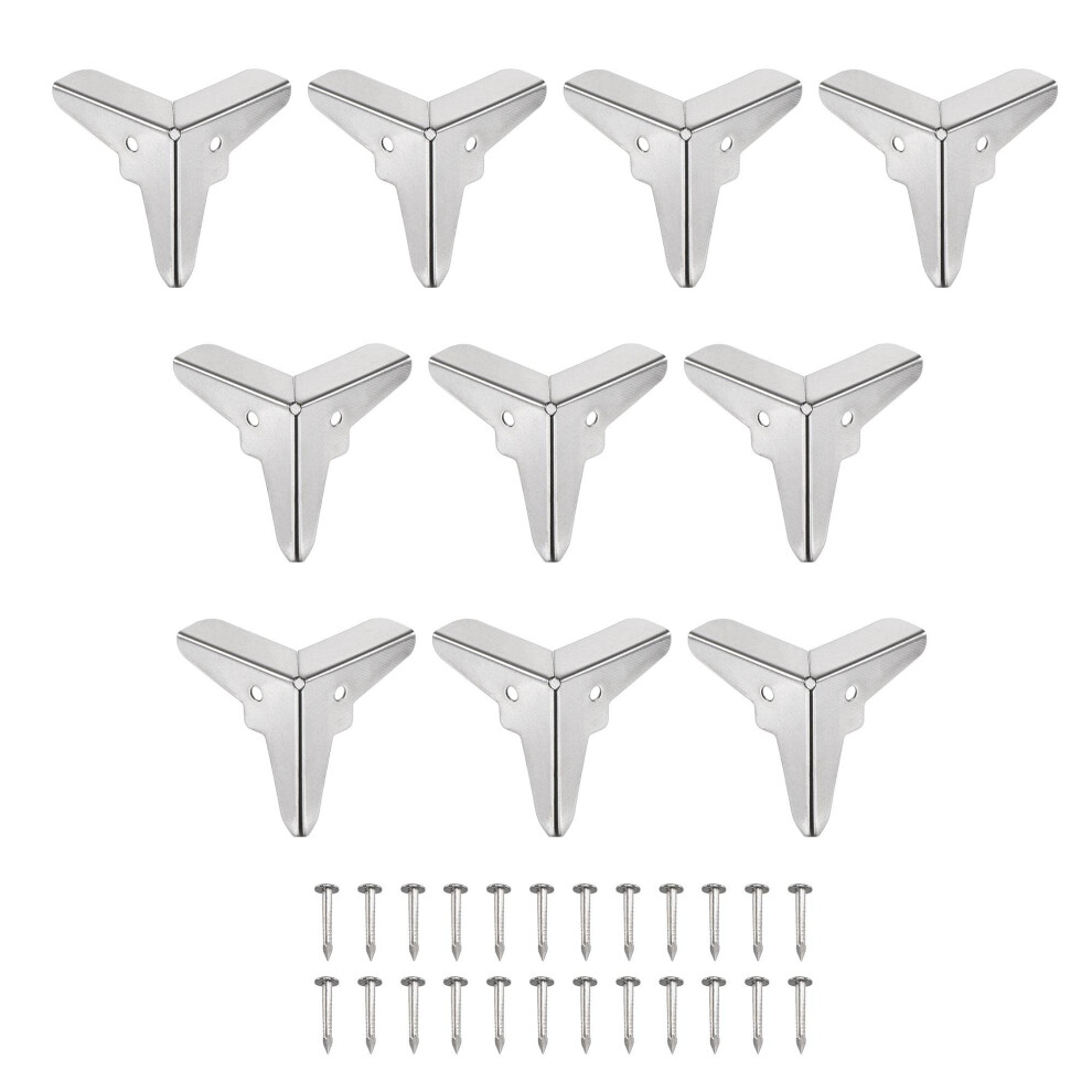 19X19x19mm Metal Box Corner Protectors Edge Guard Tone 20Pcs Silver Sourcing Map