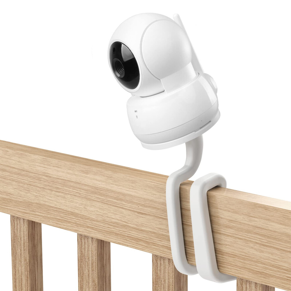 Flexible Rotating Mount Compatible With Vtech Vm923/924 Baby Monitor Without Tools Or Wall Damage - (Flexible Mount) White Holaca