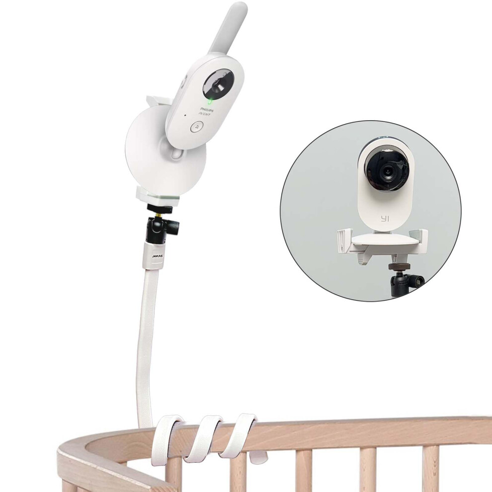 Universal Flexible Twist Baby Video Monitor Holder Clip For Cot, Compatible With Hellobaby Hb30 Hb32 Hb35 Hb50, Philips Avent Scd843/26 Jamuils