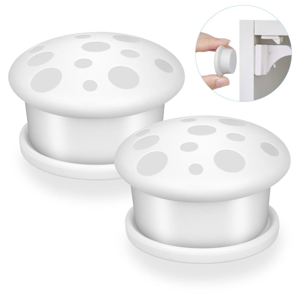 Magnetic Cupboard Locks, 2 Pcs Child Safety Magnetic Cupboard Keys, Baby Proof Cabinet Lock Magnet Key Replacement With Strong Magnet For Hotut