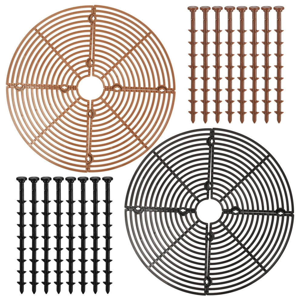 Jjwuyue Plant Pot Grid Protector - 11.8" Cuttable Soil Guard Cover, 2 Pcs Digging Stoppers For Dogs, Cats And Kids