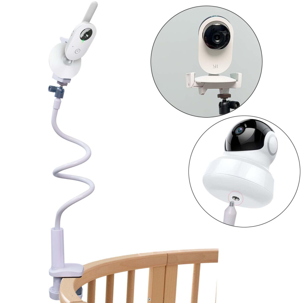 Universal Flexible Twist Baby Video Monitor Holder Clip For Cot Desk, Compatible With Hellobaby Hb30 Hb32 Hb35 Hb50, Philips Avent Scd843/26 Jamuils