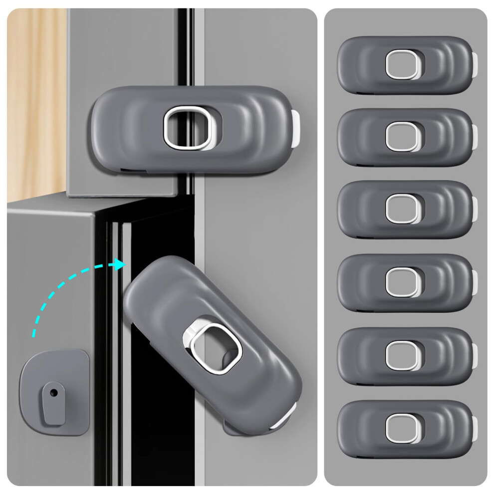 Cabinet Fridge Locks Baby Proofing, 4 Pack Child Proof Cabinet Refrigerator Locks, Baby Child Safety Frigerator Locks For Cabinets, With Strong 5051225965860