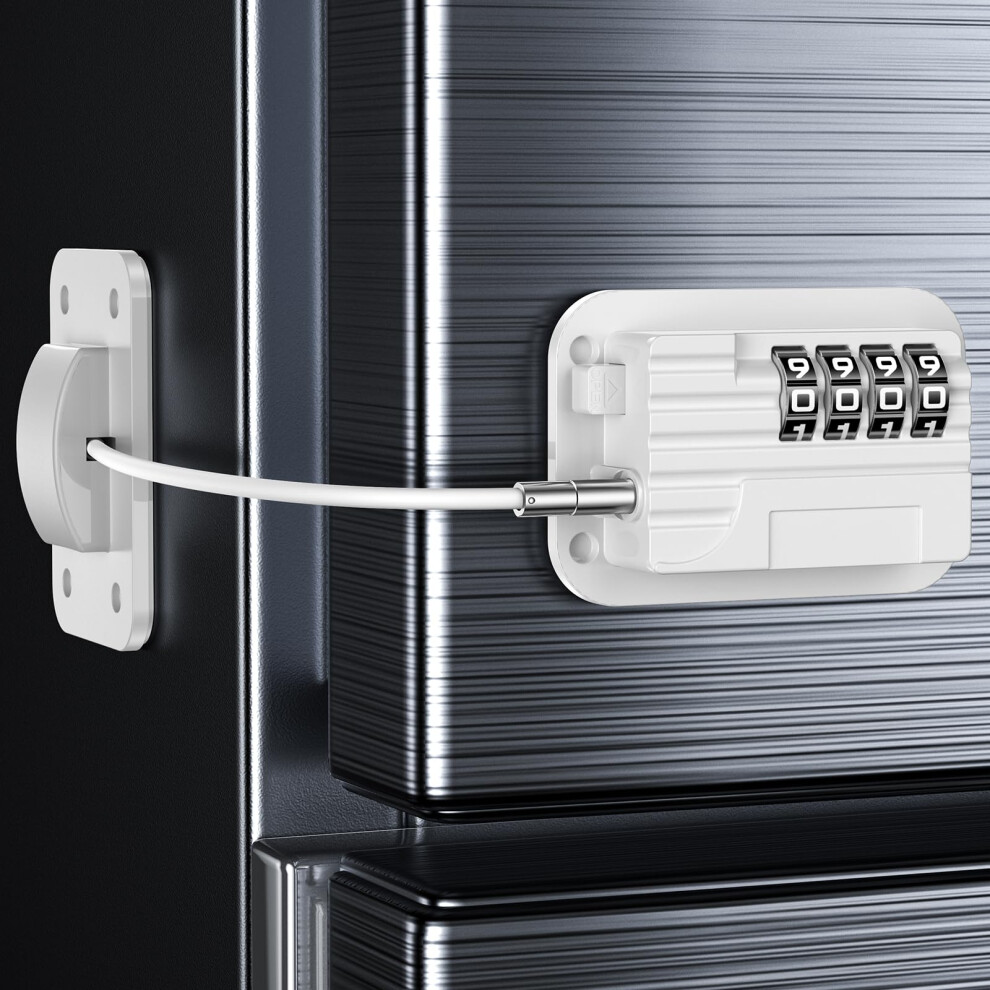 Refrigerator Locks With Password, Child Proof Fridge Door Locks For Kitchen Refrigerator, Cabinets And Drawers, Closets, Windows, Doors-No Tools Need Wilniry