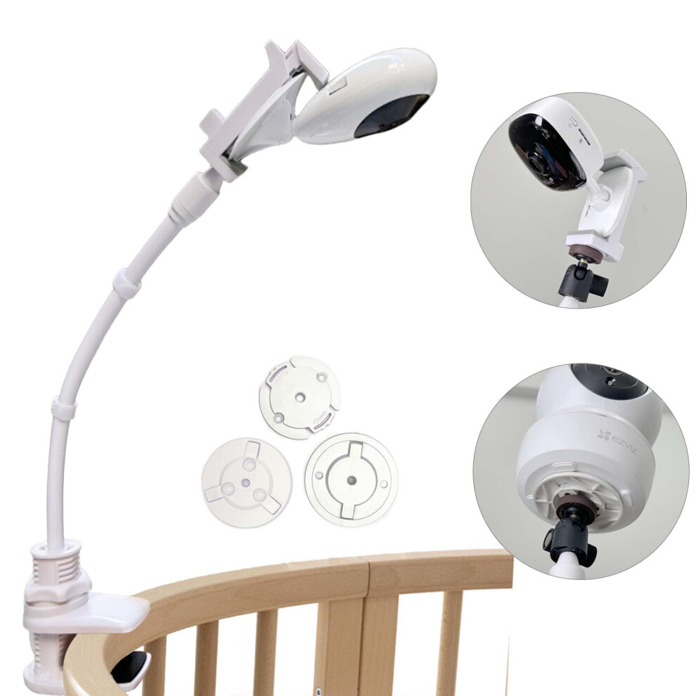 Universal Flexible Twist Baby Video Monitor Holder Clip For Cot Desk, Compatible With Hellobaby Hb30 Hb32 Hb35 Hb50, Philips Avent Scd843/26 Jamuils