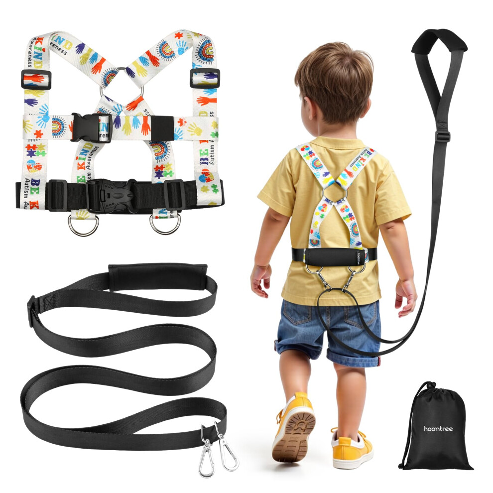Hoomtree Safety Walking Harness And Leash For Autism & Special Needs Kids Ages 3-6 With Easy-Adjust Tether + Emergency Grab Handle For Wandering 5051225964528