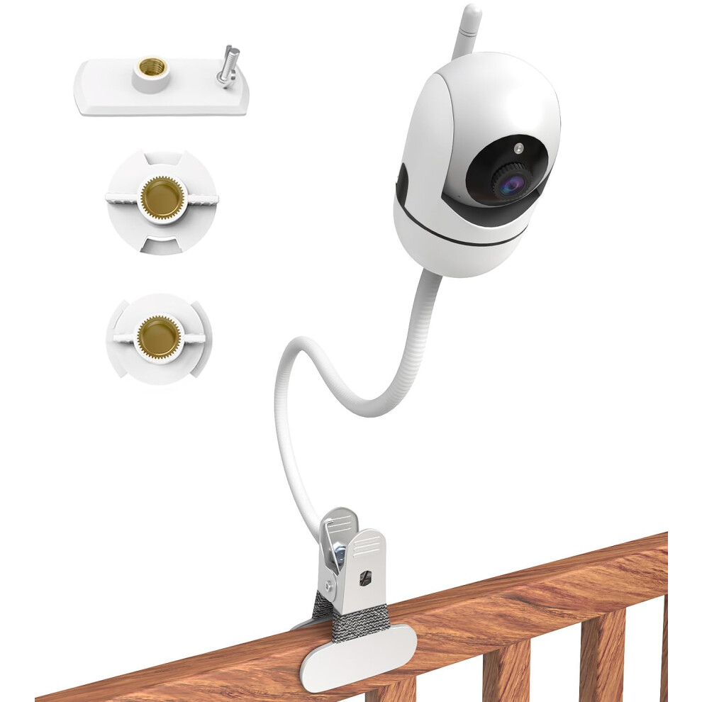 Yaekea Flexible Baby Monitor Mount For Hello Baby Camera Compatible With Hello Baby Hb6550/Hb65/Hb6560/Hb6340/Hb6339/ 1/4 Inch Hole Baby Monitor Clip