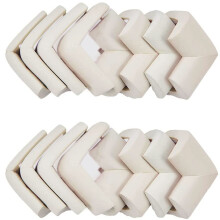 16 Packs Child Safety Corner Protectors, Super Soft White Corner Cushion Guards with Adhesive, for Furniture, Table, Desk, Beds, Walls