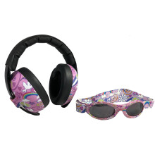 Banz Ear Defenders & Sunglasses Combo - Noise Cancelling Baby Headphones & Wrap Around Baby Sunglasses - for Infants & Toddlers, 0-36 Months,