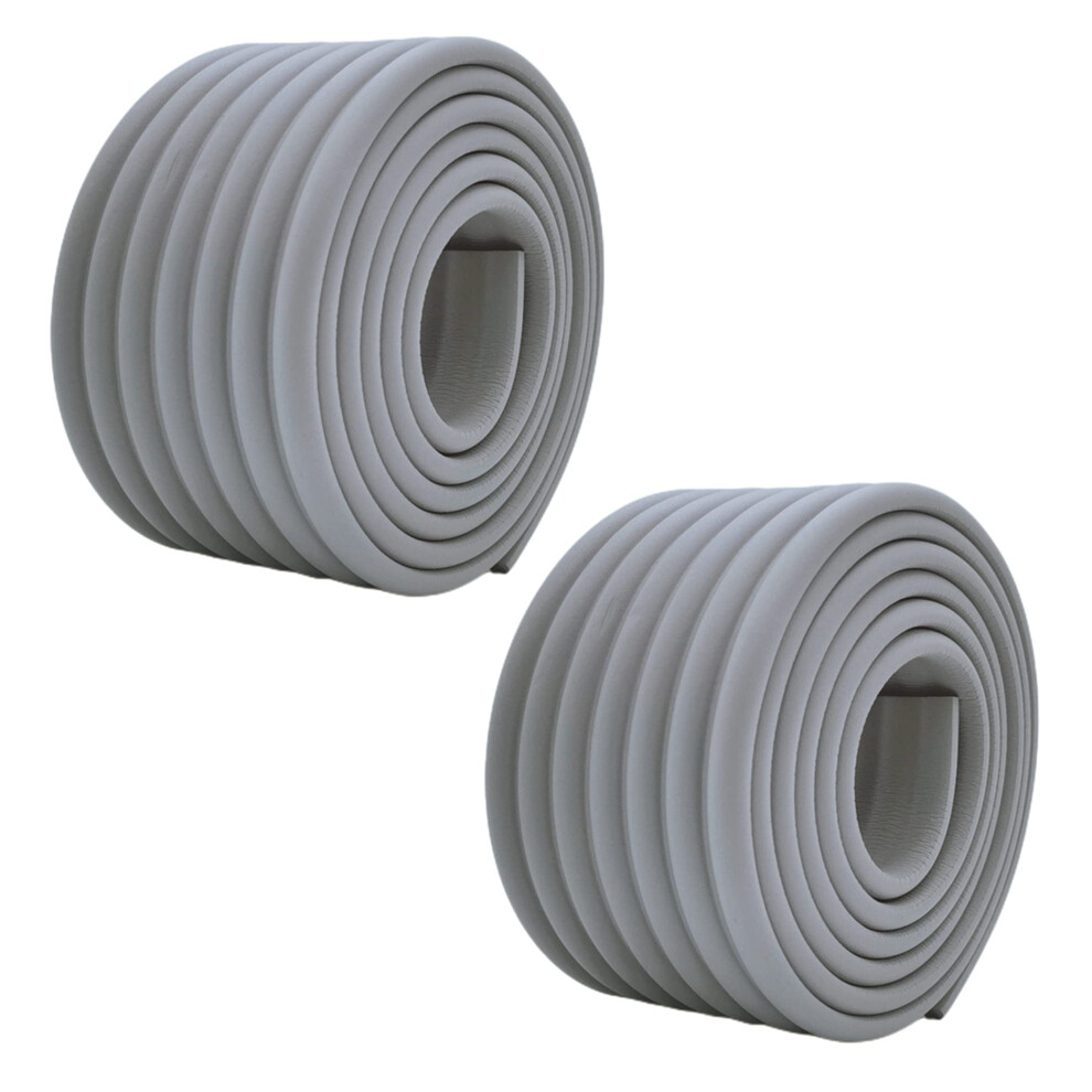 M2cbridge Multifunctional Edge And Corner Guard Coverage Baby Safety Bumper Diy 6.5 Ft (Grey (6.5Ft X 2))