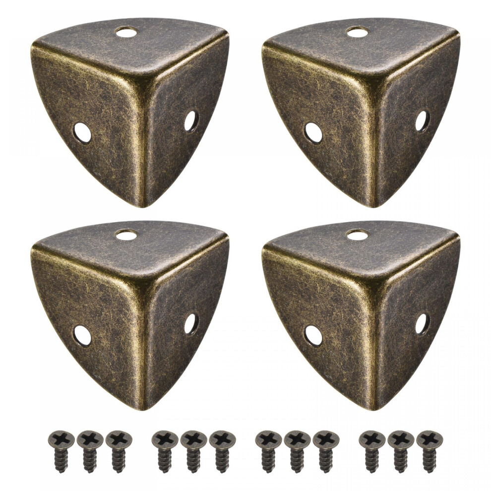 30X30x30mm Metal Box Corner Protectors Edge Guard Tone 20Pcs For Table Corners And Desk Corners Bronze Sourcing Map